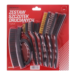 ZESTAW SZCZOTEK DRUCIANYCH MINI, USUWANIE RDZY, LAKIERU, 7 SZT, BLISTER-347593081
