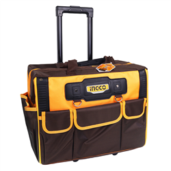 TORBA NARZĘDZIOWA 20", NA KÓŁKACH, 45X28X36CM, MAX 20KG, 19 KIESZENI NA NARZĘDZIA-347914696