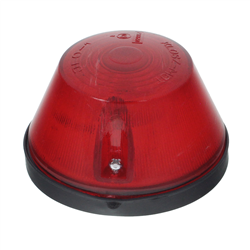 LAMPA OBRYSOWA CZERWONA NISKA PRZYCZEPA, FI 92MM, H=52MM-347594163