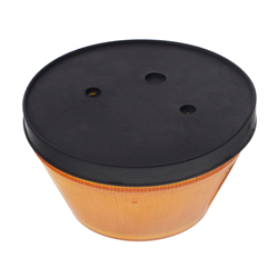 LAMPA OBRYSOWA POMARAŃCZOWA NISKA PRZYCZEPA, FI 92MM, H=52MM-347594168