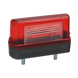 LAMPA OŚWIETLENIA TABLICY REJESTRACYJNEJ, OBUDOWA CZERWONA, MAŁA-347594229