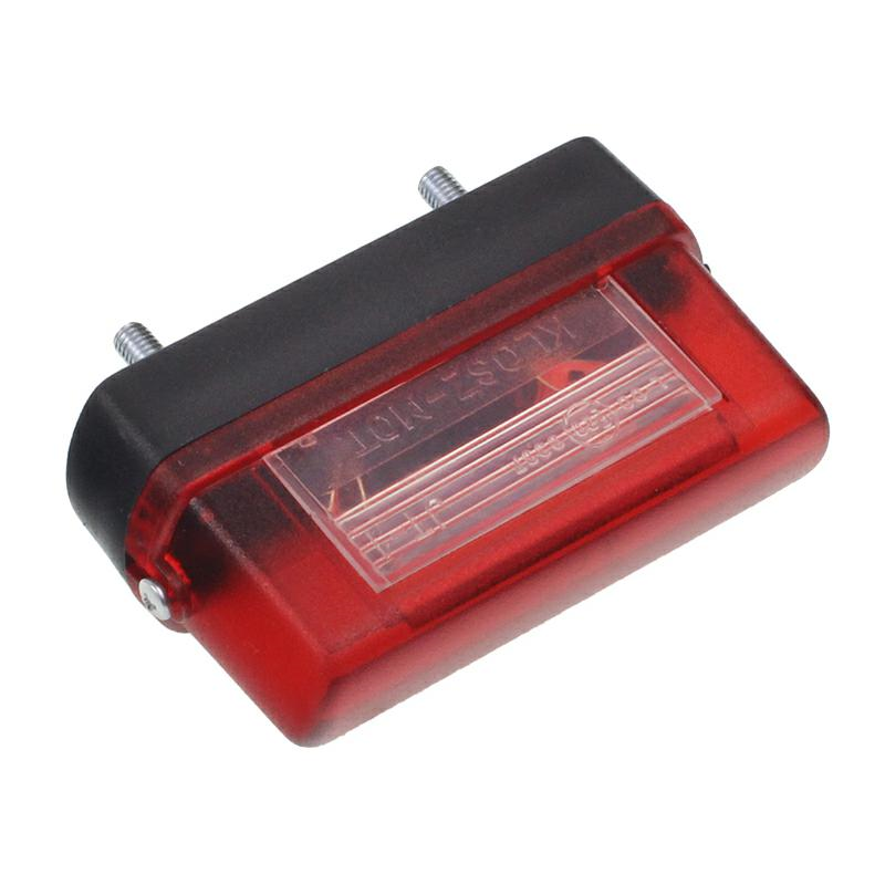 LAMPA OŚWIETLENIA TABLICY REJESTRACYJNEJ, OBUDOWA CZERWONA, MAŁA-347594230