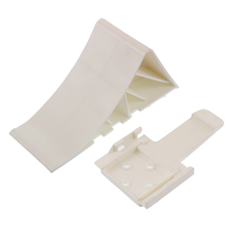 KLIN POD KOŁA L=225MM PLASTIKOWY BIAŁY, OBCIĄŻENIE DO 1,6T + MOCOWANIE-347594352