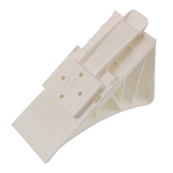 KLIN POD KOŁA L=225MM PLASTIKOWY BIAŁY, OBCIĄŻENIE DO 1,6T + MOCOWANIE-347594353