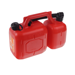 KANISTER PLASTIKOWY DWUKOMOROWY  5L+ 2L - CZERWONY-347594748