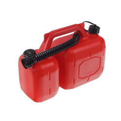 KANISTER PLASTIKOWY DWUKOMOROWY  5L+ 2L - CZERWONY-347594749