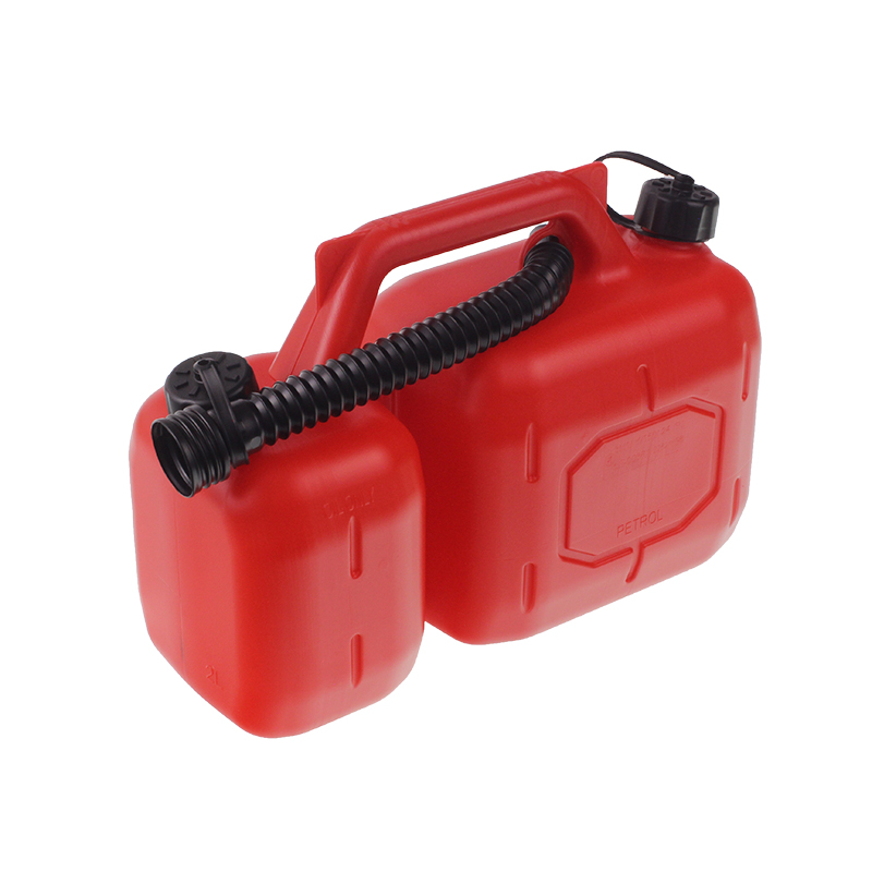 KANISTER PLASTIKOWY DWUKOMOROWY  5L+ 2L - CZERWONY-347594749