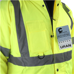 KURTKA FLUORESCENCYJNA OCIEPL. ROZM. XXL "URAN" - ŻÓŁTA-347595080