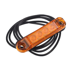LAMPA OBRYSOWA POMARAŃCZOWA DIODOWA TYP "SLIM" 12/24V-347595440