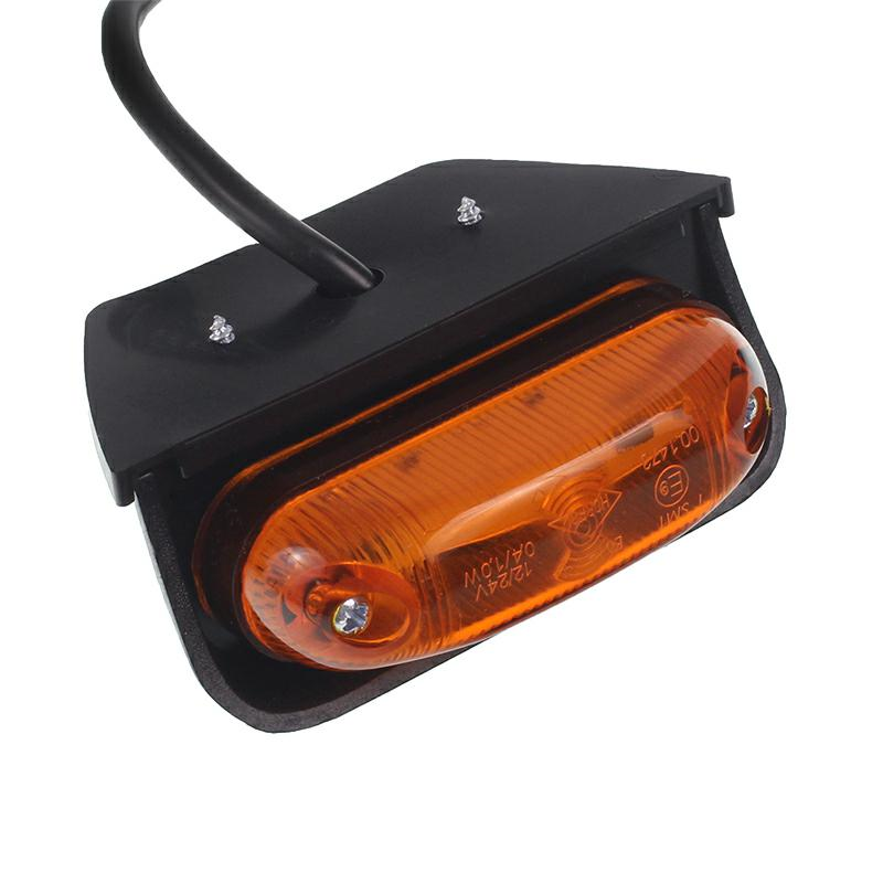 LAMPA OBRYSOWA POMARAŃCZOWA OWALNA NAROŻNA, DIODOWA, 12/24V-347595447