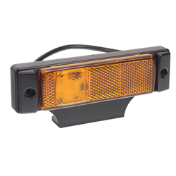 LAMPA OBRYSOWA POMARAŃCZOWA DIODOWA Z ODBLASKIEM, 12/24V-347595473