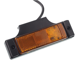 LAMPA OBRYSOWA POMARAŃCZOWA DIODOWA Z ODBLASKIEM, 12/24V-347595474
