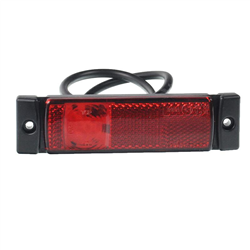 LAMPA OBRYSOWA CZERWONA DIODOWA Z ODBLASKIEM, 12/24V-347595479