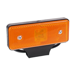 LAMPA OBRYSOWA POMARAŃCZOWA DIODOWA Z UCHWYTEM, 12/24V-347595492