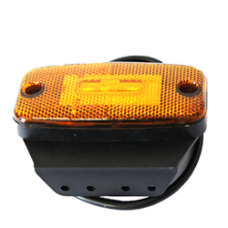 LAMPA OBRYSOWA POMARAŃCZOWA DIODOWA Z UCHWYTEM, Z ODBLASKIEM, 12/24V-347595499