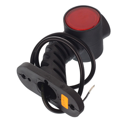 LAMPA OBRYSOWA BIAŁO-CZERW.-POM. DIODOWA NA WYSIĘG. UKOŚNYM, KRÓTKA, PRAWA,12/24V-347595507
