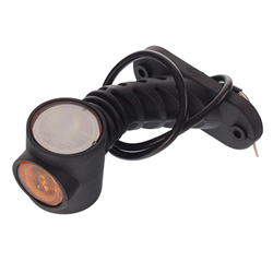 LAMPA OBRYSOWA BIAŁO-CZERW.-POM. DIODOWA NA WYSIĘG. UKOŚNYM, KRÓTKA, PRAWA,12/24V-347595508