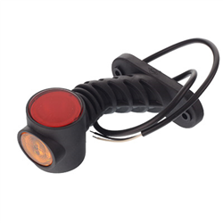 LAMPA OBRYSOWA BIAŁO-CZERW.-POM. DIODOWA NA WYSIĘG. UKOŚNYM, KRÓTKA, LEWA, 12/24V-347595511