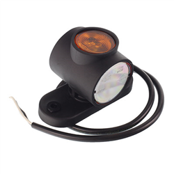 LAMPA OBRYSOWA BIAŁO-CZERW.-POM. DIODOWA NA WYSIĘG. PROSTYM, KRÓTKA, 12/24V-347595517