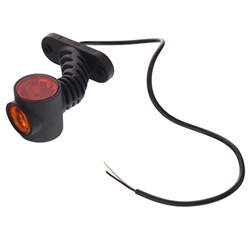 LAMPA OBRYSOWA BIAŁO-CZERW.-POM. DIODOWA NA WYSIĘG. UKOŚNYM, KRÓTKA, PRAWA,12/24V-347595541
