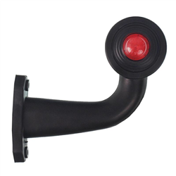 LAMPA OBRYSOWA BIAŁO-CZERWONA DIODOWA NA WYSIĘGNIKU ŁAMANYM,PRAWA KRÓT.,12/24V-347595592