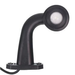 LAMPA OBRYSOWA BIAŁO-CZERWONA DIODOWA NA WYSIĘGNIKU ŁAMANYM,PRAWA KRÓT.,12/24V-347595593