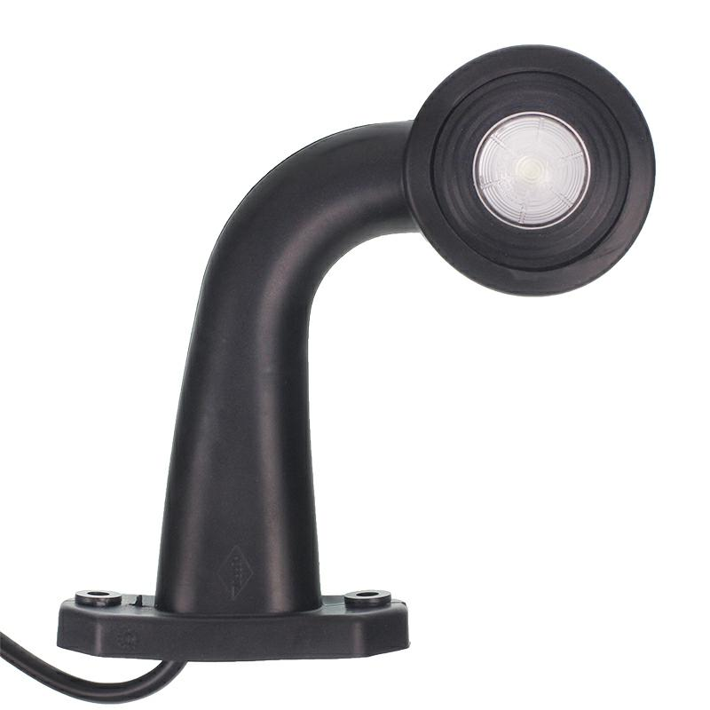 LAMPA OBRYSOWA BIAŁO-CZERWONA DIODOWA NA WYSIĘGNIKU ŁAMANYM,PRAWA KRÓT.,12/24V-347595593