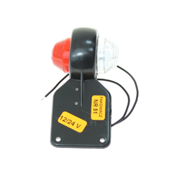 LAMPA OBRYSOWA BIAŁO-CZERWONA DIODOWA WISZĄCA, LEWA, 12/24V-347595596