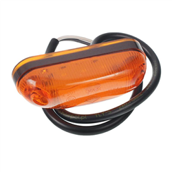 LAMPA OBRYSOWA POMARAŃCZ. DIODOWA OWALNA 12/24V-347595603
