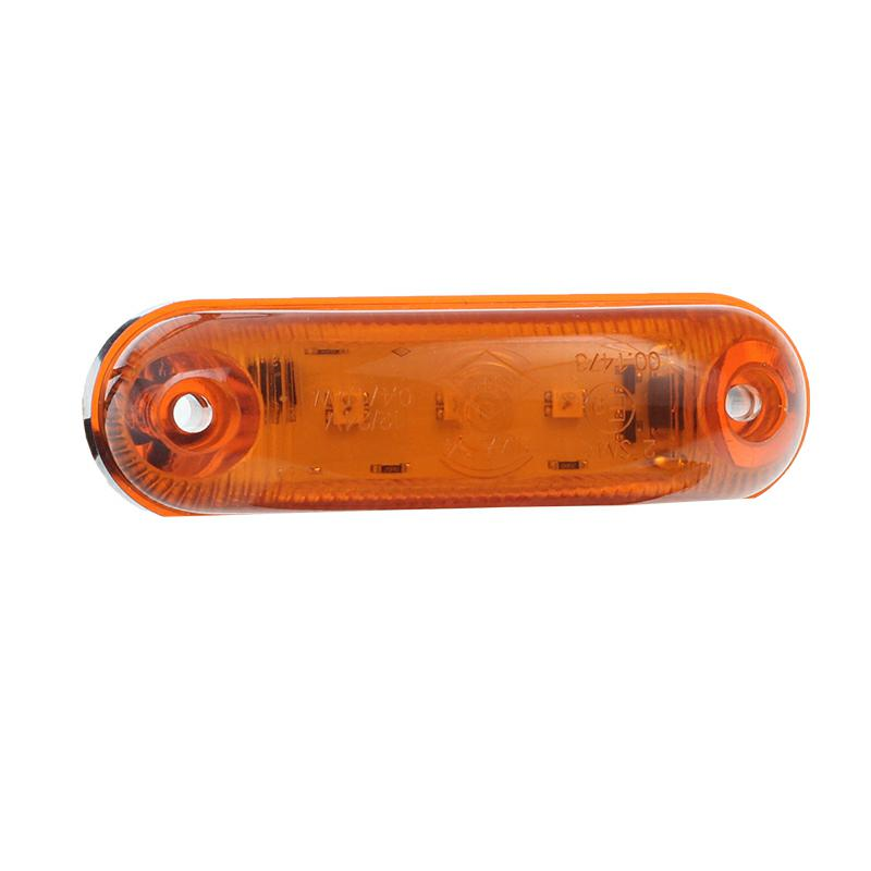 LAMPA OBRYSOWA POMARAŃCZ. DIODOWA OWALNA 12/24V-347595605