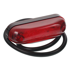 LAMPA OBRYSOWA CZERWONA DIODOWA OWALNA,12/24V-347595606