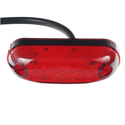 LAMPA OBRYSOWA CZERWONA DIODOWA OWALNA,12/24V-347595608