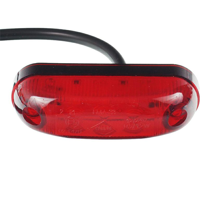 LAMPA OBRYSOWA CZERWONA DIODOWA OWALNA,12/24V-347595608