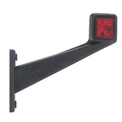 LAMPA OBRYSOWA BIAŁO-CZERWONA DIODOWA NA WYSIĘGNIKU UKOŚNYM, PRAWA, 12/24V-347595631