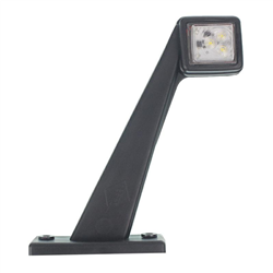LAMPA OBRYSOWA BIAŁO-CZERWONA DIODOWA NA WYSIĘGNIKU UKOŚNYM, PRAWA, 12/24V-347595632