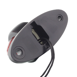 LAMPA OBRYSOWA BIAŁO-CZERWONA DIODOWA NA PODSTAWIE OWALNEJ, KRÓTKA,12/24V-347595642