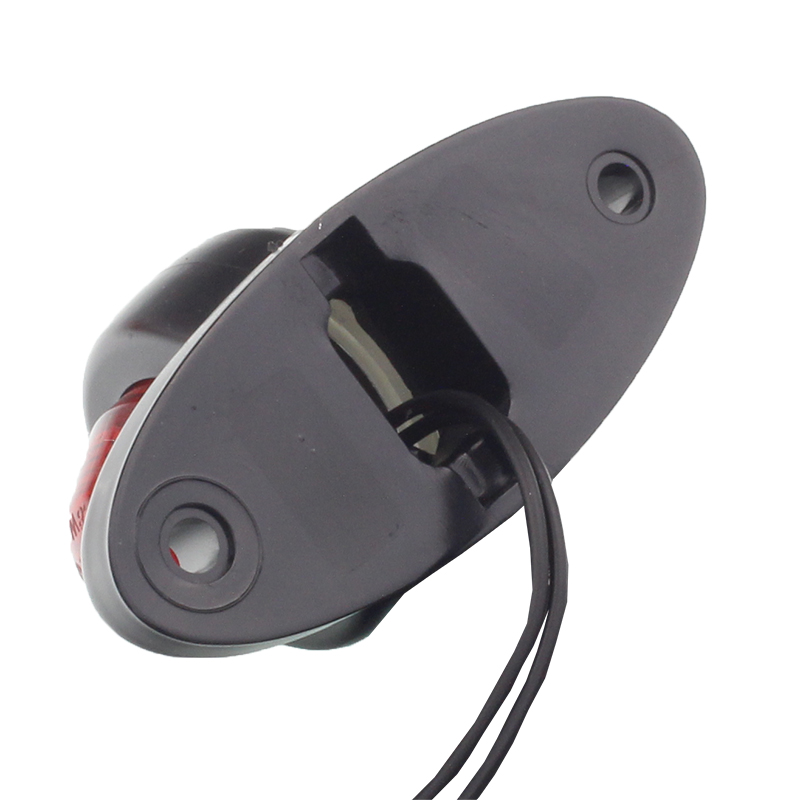 LAMPA OBRYSOWA BIAŁO-CZERWONA DIODOWA NA PODSTAWIE OWALNEJ, KRÓTKA,12/24V-347595642