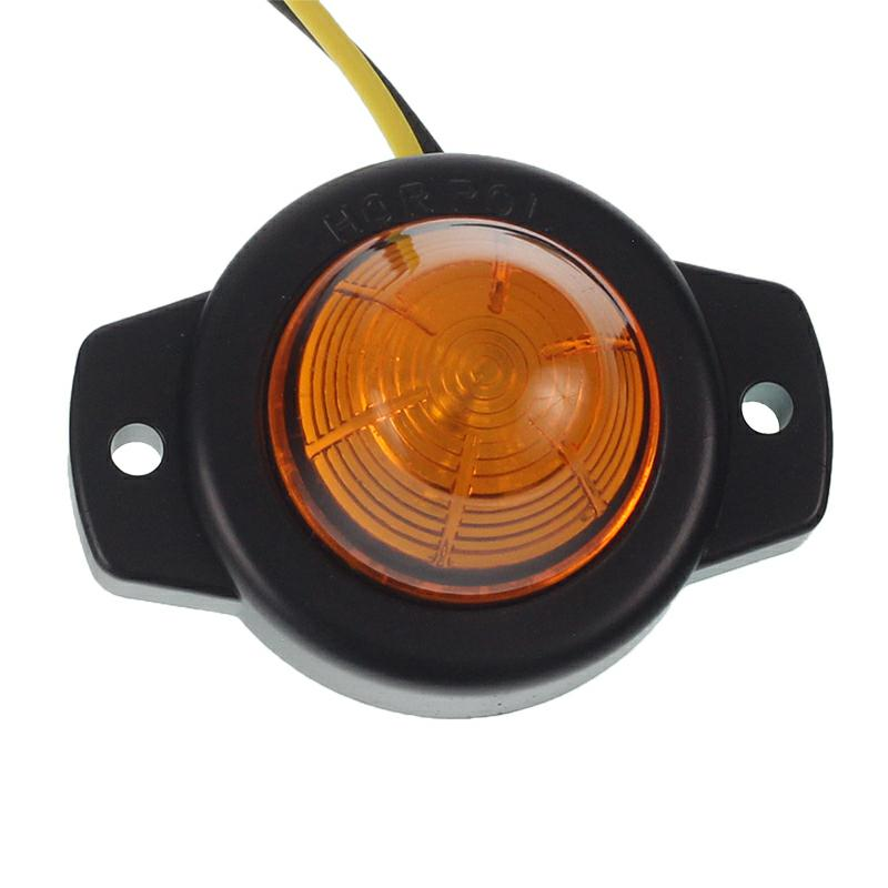 LAMPA OBRYSOWA POMARAŃCZOWA DIODOWA POJEDYNCZA 12/24V-347595653