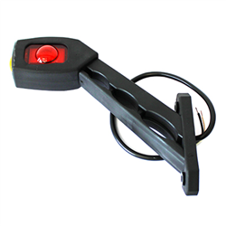 LAMPA OBRYSOWA BIAŁO-CZERW.-POM. DIODOWA NA WYSIĘG. UKOŚNYM, LEWA, DŁUGA, 12/24V-347595654
