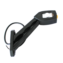 LAMPA OBRYSOWA BIAŁO-CZERW.-POM. DIODOWA NA WYSIĘG. UKOŚNYM, LEWA, DŁUGA, 12/24V-347595655