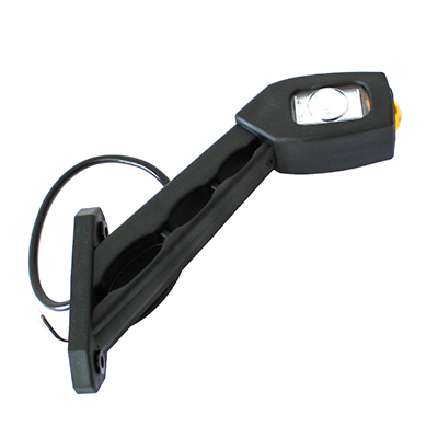 LAMPA OBRYSOWA BIAŁO-CZERW.-POM. DIODOWA NA WYSIĘG. UKOŚNYM, LEWA, DŁUGA, 12/24V-347595655