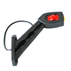 LAMPA OBRYSOWA BIAŁO-CZERW.-POM. DIODOWA NA WYSIĘG. UKOŚNYM, PRAWA, DŁUGA, 12/24V-347595656
