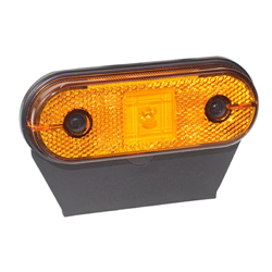 LAMPA OBRYSOWA POMARAŃCZOWA DIODOWA Z UCHWYTEM, 12/24V-347595668