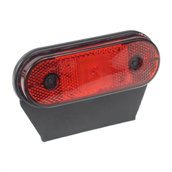 LAMPA OBRYSOWA CZERWONA DIODOWA Z UCHWYTEM, 12/24V-347595672
