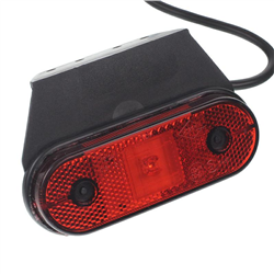 LAMPA OBRYSOWA CZERWONA DIODOWA Z UCHWYTEM, 12/24V-347595673