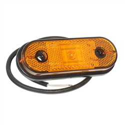 LAMPA OBRYSOWA POMARAŃCZOWA DIODOWA Z ODBL. 12/24V-347595678