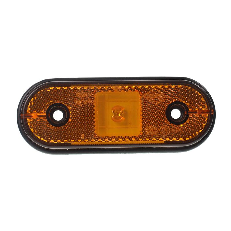 LAMPA OBRYSOWA POMARAŃCZOWA DIODOWA Z ODBL. 12/24V-347595680