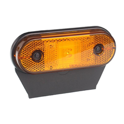 LAMPA OBRYSOWA POMARAŃCZOWA DIODOWA Z UCHWYTEM, KABEL  Z ZACISKIEM, 12/24V-347595681