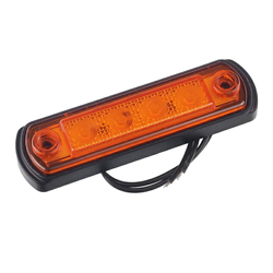 LAMPA OBRYSOWA POMARAŃCZOWA DIODOWA NA PODSTAWIE GUMOWEJ PROSTEJ, 12/24V-347595690