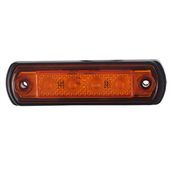 LAMPA OBRYSOWA POMARAŃCZOWA DIODOWA NA PODSTAWIE GUMOWEJ PROSTEJ, 12/24V-347595692